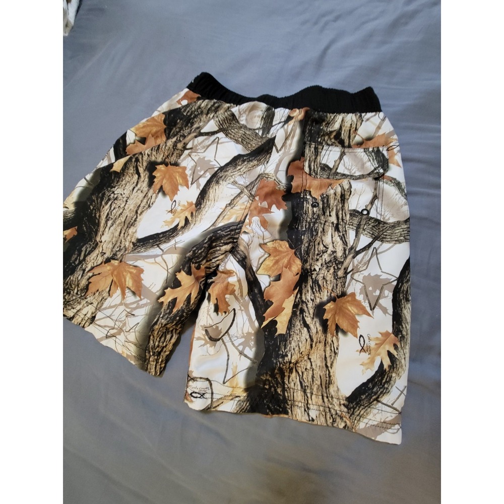 Legendary Whitetails Hunt Bum Camo Board Shorts Men's L Swim Trunks Real Tree - Picture 2 of 5